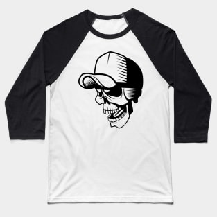 Skull With Cap Baseball T-Shirt